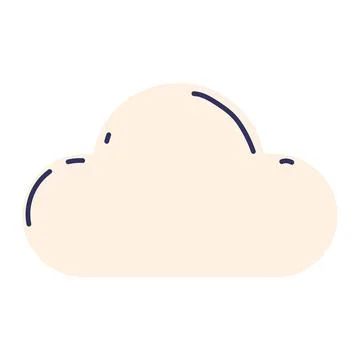 Cloud flat icon Stock Illustration