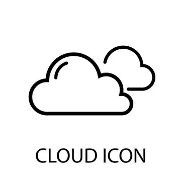 Cloud flat icon vector eps10, Cloud logo design simple Stock Illustration