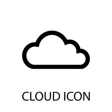 Cloud flat icon vector eps10, Cloud logo design simple Stock Illustration