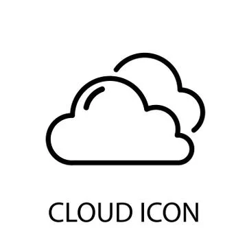 Cloud flat icon vector eps10, Cloud logo design simple Illustrazione stock