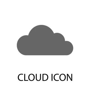 Cloud flat icon vector eps10, Cloud logo design simple Illustrazione stock