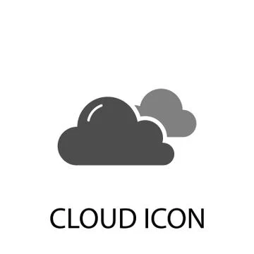 Cloud flat icon vector eps10, Cloud logo design simple Illustrazione stock