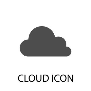 Cloud flat icon vector eps10, Cloud logo design simple Stock Illustration