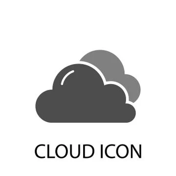 Cloud flat icon vector eps10, Cloud logo design simple Stock Illustration