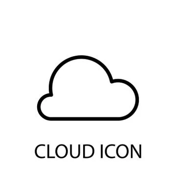 Cloud flat icon vector eps10, Cloud logo design simple Illustrazione stock