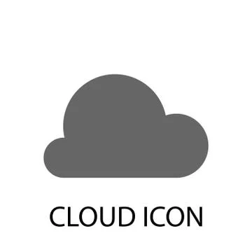 Cloud flat icon vector eps10, Cloud logo design simple Stock Illustration