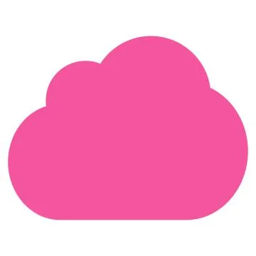 Cloud flat pink color icon Stock Illustration