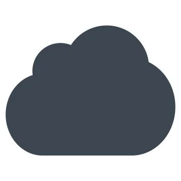Cloud flat smooth blue color icon 库存插图