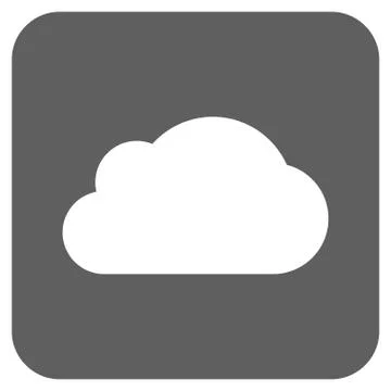 Cloud Flat Squared Glyph Icon Illustrazione stock