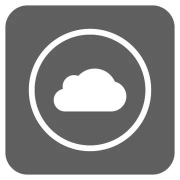 Cloud Flat Squared Glyph Icon 스톡 일러스트
