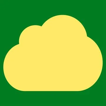 Cloud flat yellow color icon 스톡 일러스트