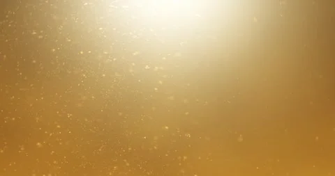 Cloud of flickering golden dots random flying on golden background Stock Footage 346786125