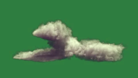 A cloud floating in the air isolated isolated on green screen background Stock-Footage 336893168