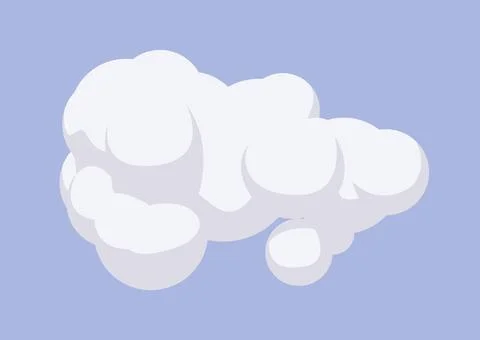 Cloud floating in the atmosphere, clear light blue sky Stock Illustration