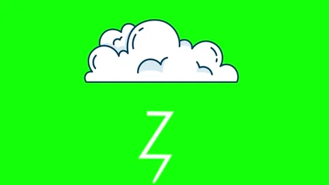 Cloud Floating on Chroma Key for Compositing Stock Footage 341336443