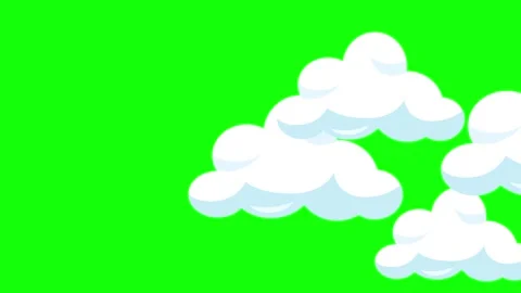 Cloud Floating on Chroma Key for Compositing Video stock 341586788