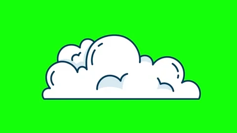Cloud Floating - Chroma Key Green Screen Footage Stock-Footage 341336369
