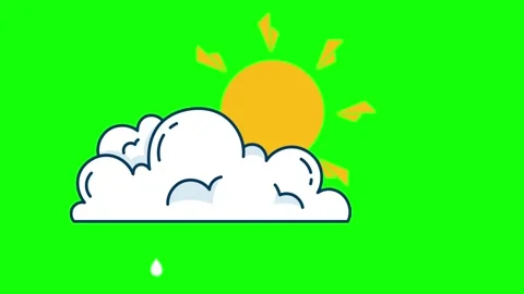 Cloud Floating - Chroma Key Green Screen Footage Stock Footage 341336570