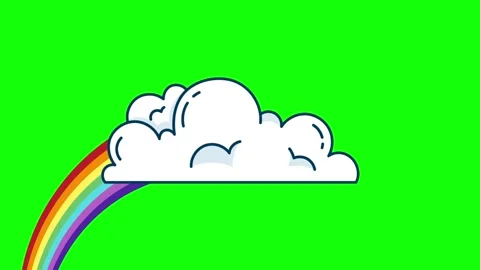 Cloud Floating - Chroma Key Green Screen Footage Stock Footage 341336577