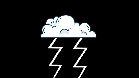 Cloud Floating with Lightning Isolated Green Screen Stock Video Stock Footage 341336467