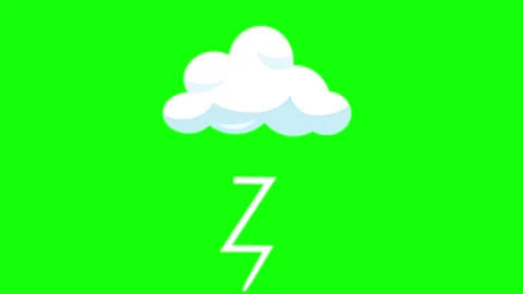 Cloud Floating with Lightning - Royalty Free Clip Video stock 341586763