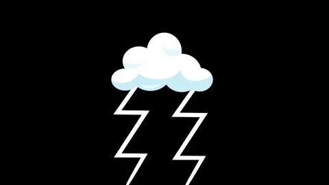 Cloud Floating with Lightning - Royalty Free Clip Stock-Footage 341586769