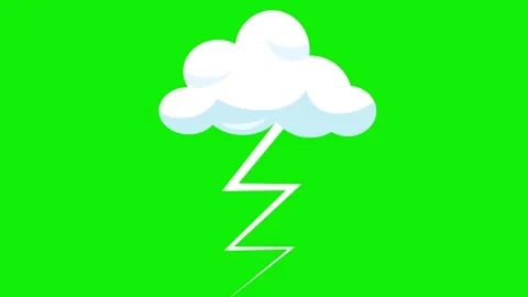 Cloud Floating with Lightning - Stock Video Element Video stock 341586784
