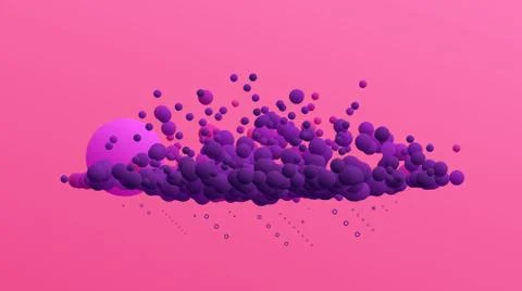 Cloud. Floating liquid blobs. Abstract banner with fluid shapes. 3D vector il Stock Illustration