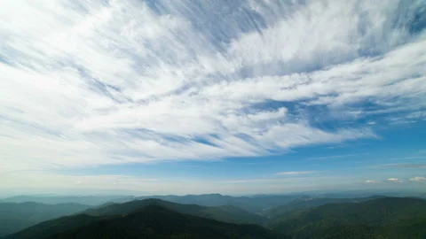 The cloud flow above mountains. time lapse Stock-Footage 95189582
