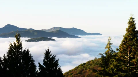 Cloud flow in the mountains on Locarno Video stock 38367756