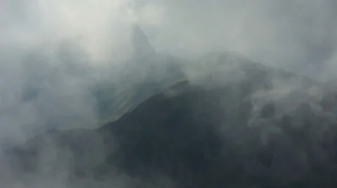 Cloud flowing on mountain Stock Footage 29666841