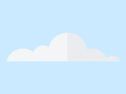 Cloud. Fluffy cumulus clouds drift effortlessly, adding touch magic to high s Stock Illustration