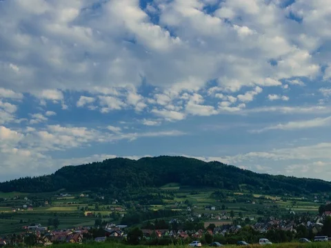The cloud flying over the mountain Stock Footage 80310410
