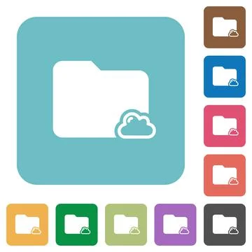Cloud folder flat icons Illustrazione stock