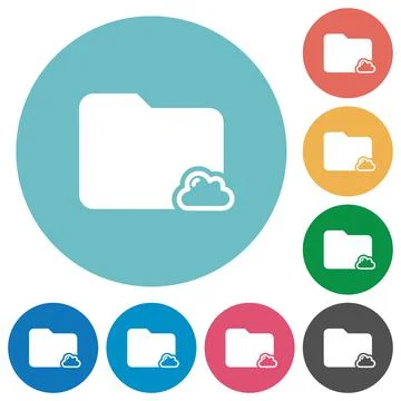 Cloud folder flat icons 스톡 일러스트