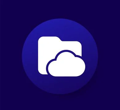 Cloud folder icon for apps イラスト素材