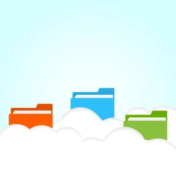 Cloud folder Stock Illustration
