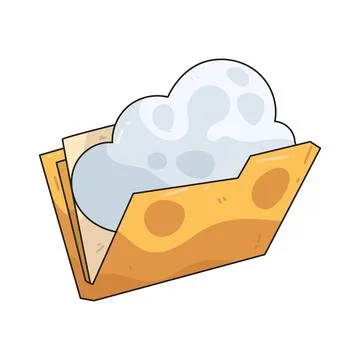 Cloud folder illustration Stock Illustration