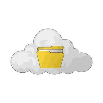 Cloud Folder illustration Stockillustratie