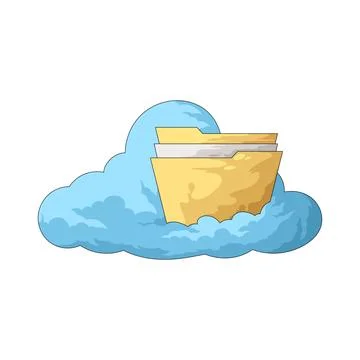 Cloud Folder illustration Stock Illustration