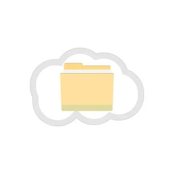Cloud folder, safety keep data and online work remotely Stock Illustration
