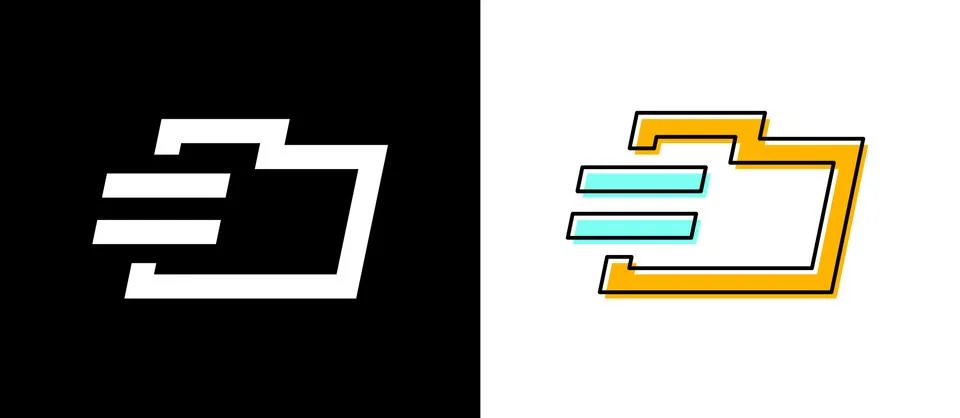 Cloud, Folder, Storage, File Blue Business Logo Template. Vector logotype for Stock Illustration