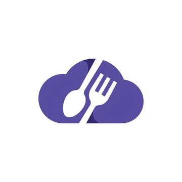 Cloud Food Logo Stock Illustration