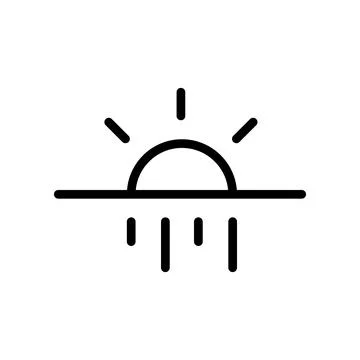 Cloud forecast rainy warm weather icon Stock Illustration