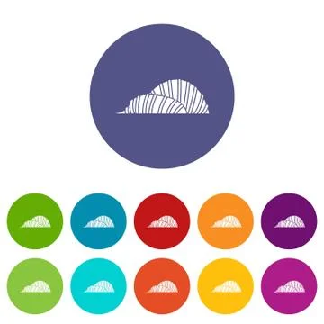 Cloud Forest and Flower Dome, Singapore set icons Ilustración de archivo