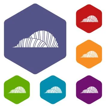 Cloud Forest and Flower Dome, Singapore icons set Stock Illustration
