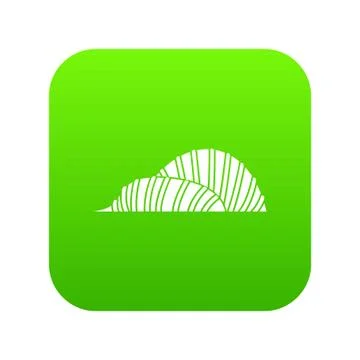 Cloud Forest and Flower Dome, Singapore icon digital green Ilustración de archivo