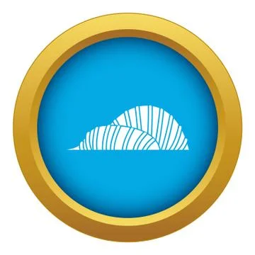 Cloud Forest and Flower Dome, Singapore icon blue vector isolated Stock Illustration