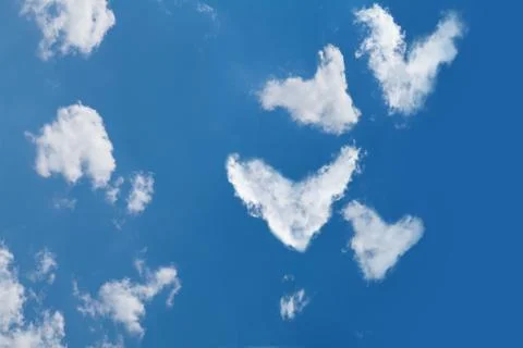 A cloud in the form of heart in the sky Stock Photos