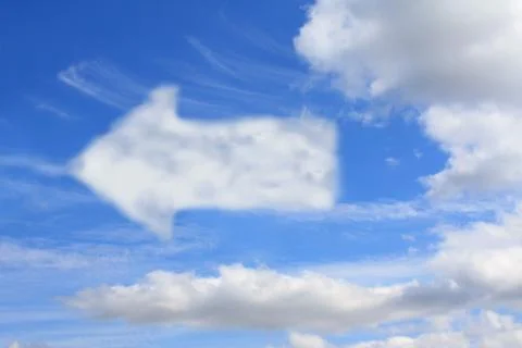 Cloud in the form of  pointer イラスト素材